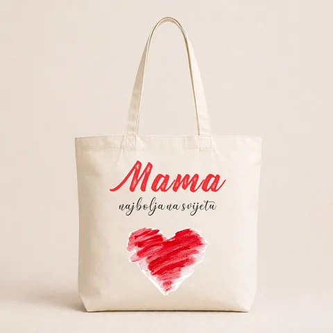 Mama najbolja na svijetu - Pamučni ceger
