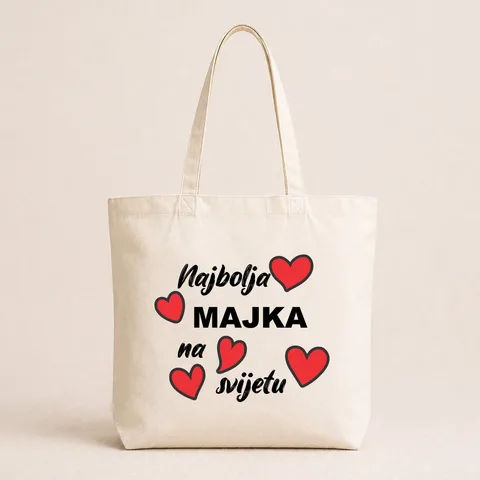 Најбоља мајка на свијету - Памучни цегер – артикл са принтом