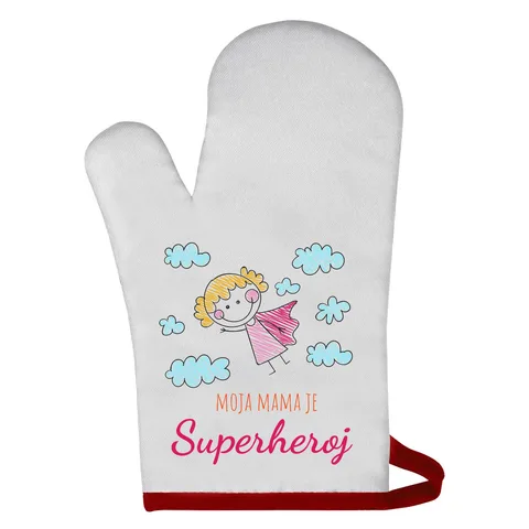 Moja mama je superheroj - Rukavica za rernu – proizvod sa printom