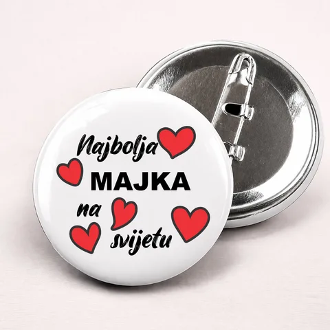 Најбоља мајка на свијету - Беџеви – артикл са принтом