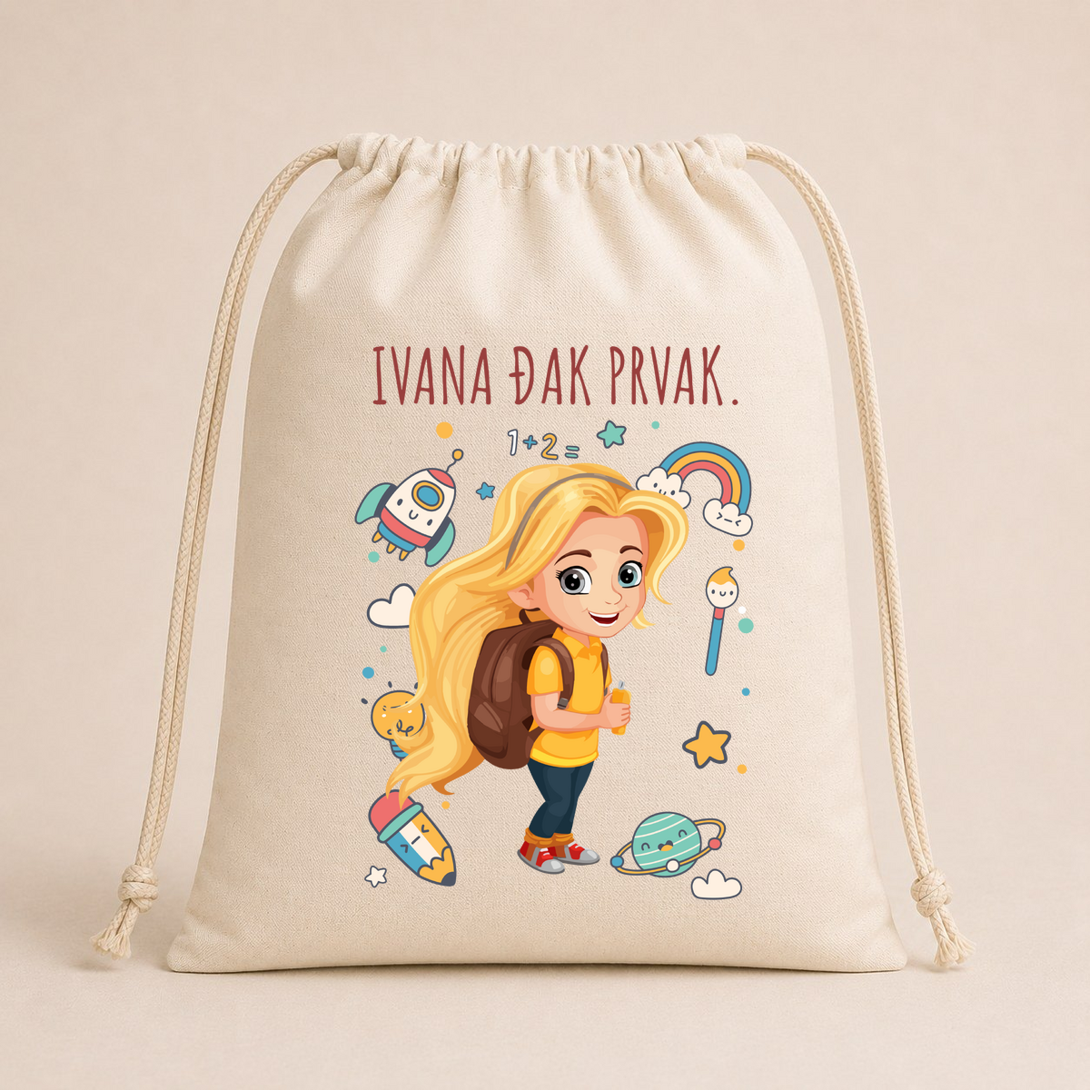 Đak prvak #1 - Pamučna vreća – prikaz proizvoda